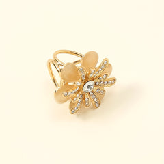 Flower Rhinestone Scarf Ring Scarf Buckle Clip Women Casual Outdoor Scarf Buckle