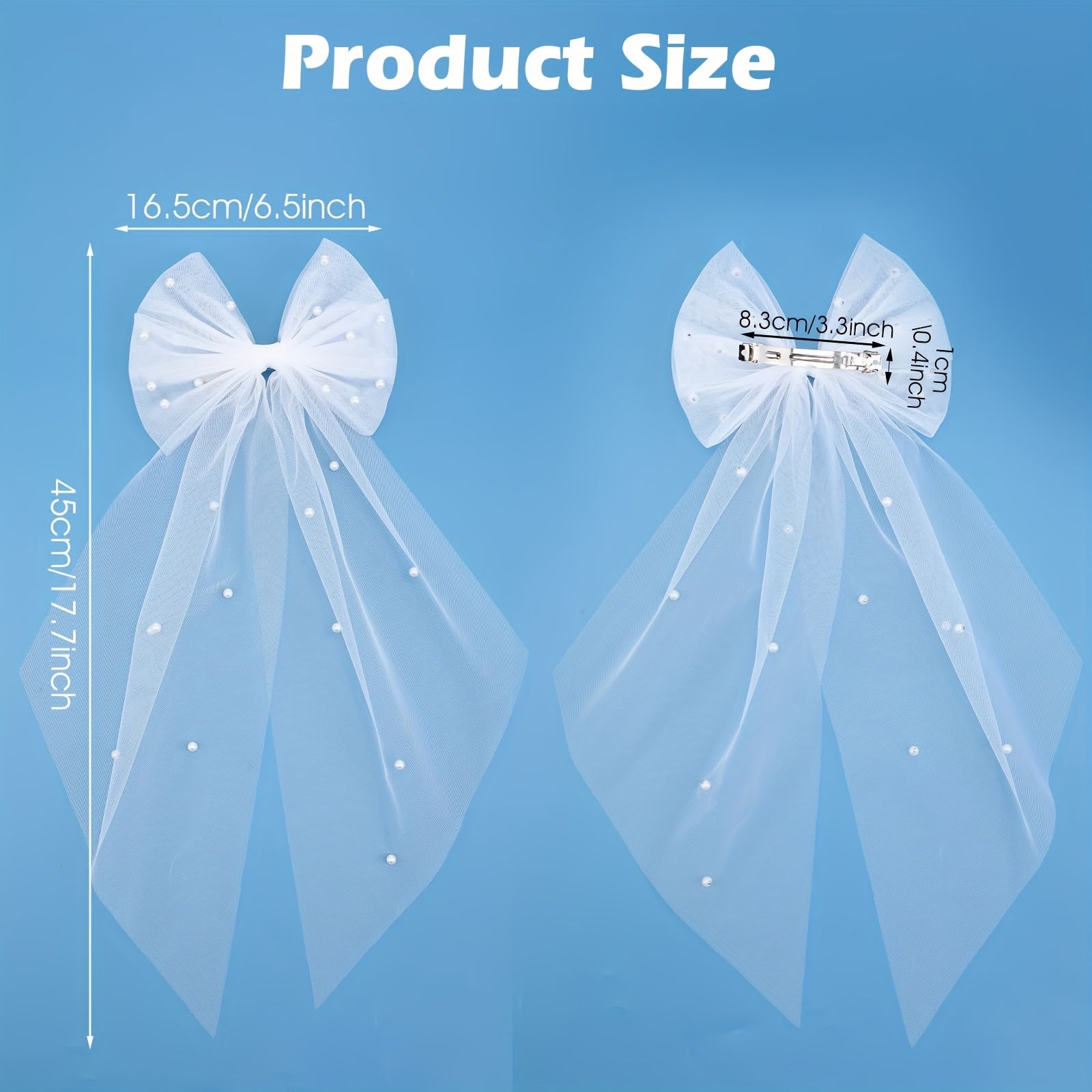 Pearl Embellished Bow Hair Accessory for Weddings