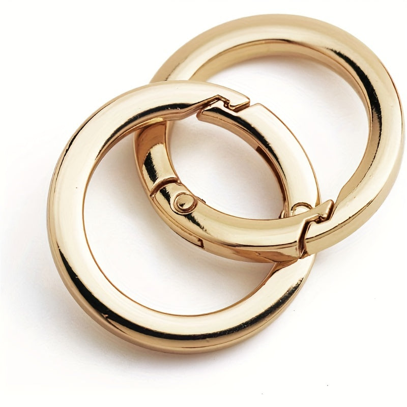 Golden Zinc Alloy O-ring Clip for Keychains and Handbags