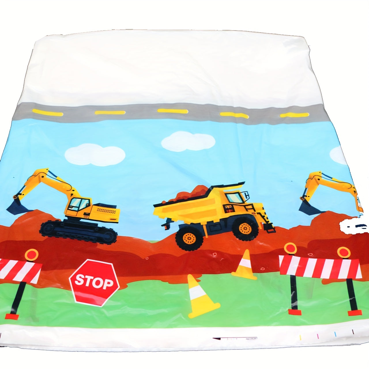 Construction Theme Birthday Party Tablecloth Waterproof