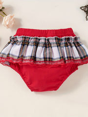 Baby Girl's Bow Plaid Training Pants
