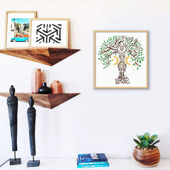 Tree Of Life Stencils, Moon Star Paint Stencil, Reusable Spiral Design