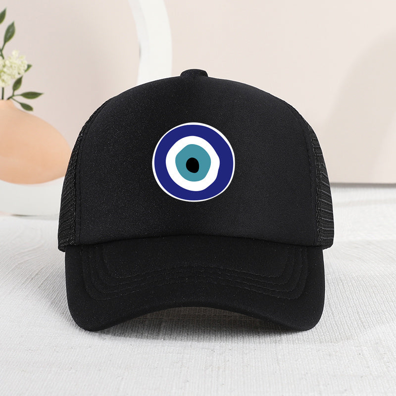 Kids Single-Eye Print Mesh Baseball Cap for Outdoor Activity
