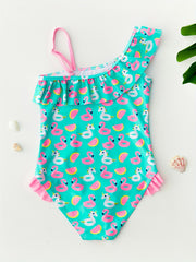 Girl's Flamingo Tankini Swimwear for Beach Vacation
