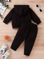 Infant Boy's KING Print Hoodie & Pants Set Spring Autumn Outfit