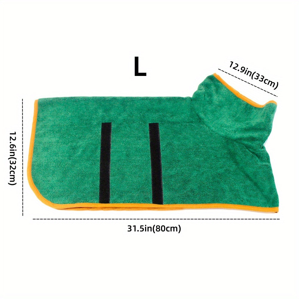 Pet Hooded Bath Towel for Dogs Quick Drying Adjustable