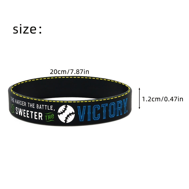 Motivational Baseball Silicone Bracelet for Teams & Players