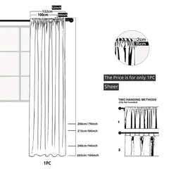 European Style Flower Pattern Yarn Curtain Sheer Curtain Rod Pocket