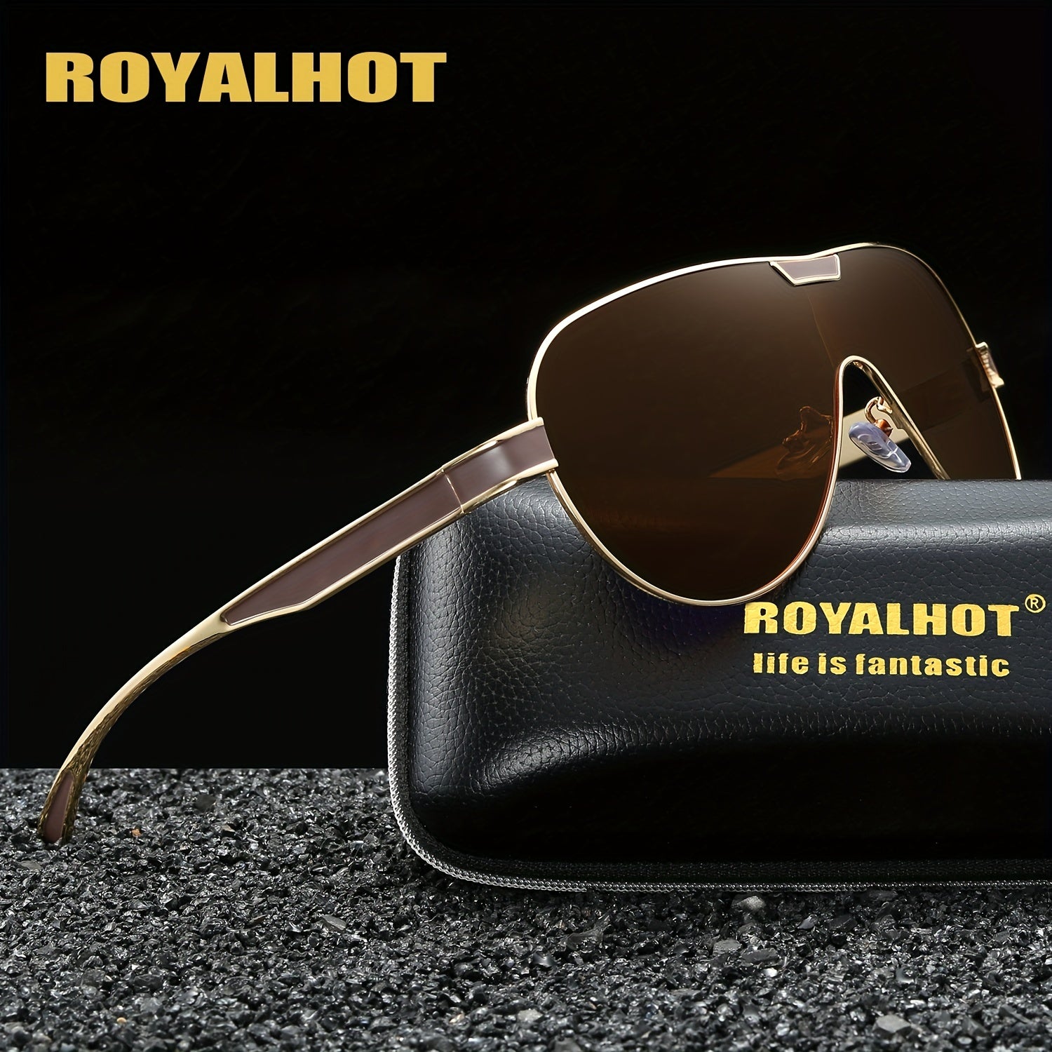 RoyalHot Polarized Rimless Sunglasses Driving Sun Glasses