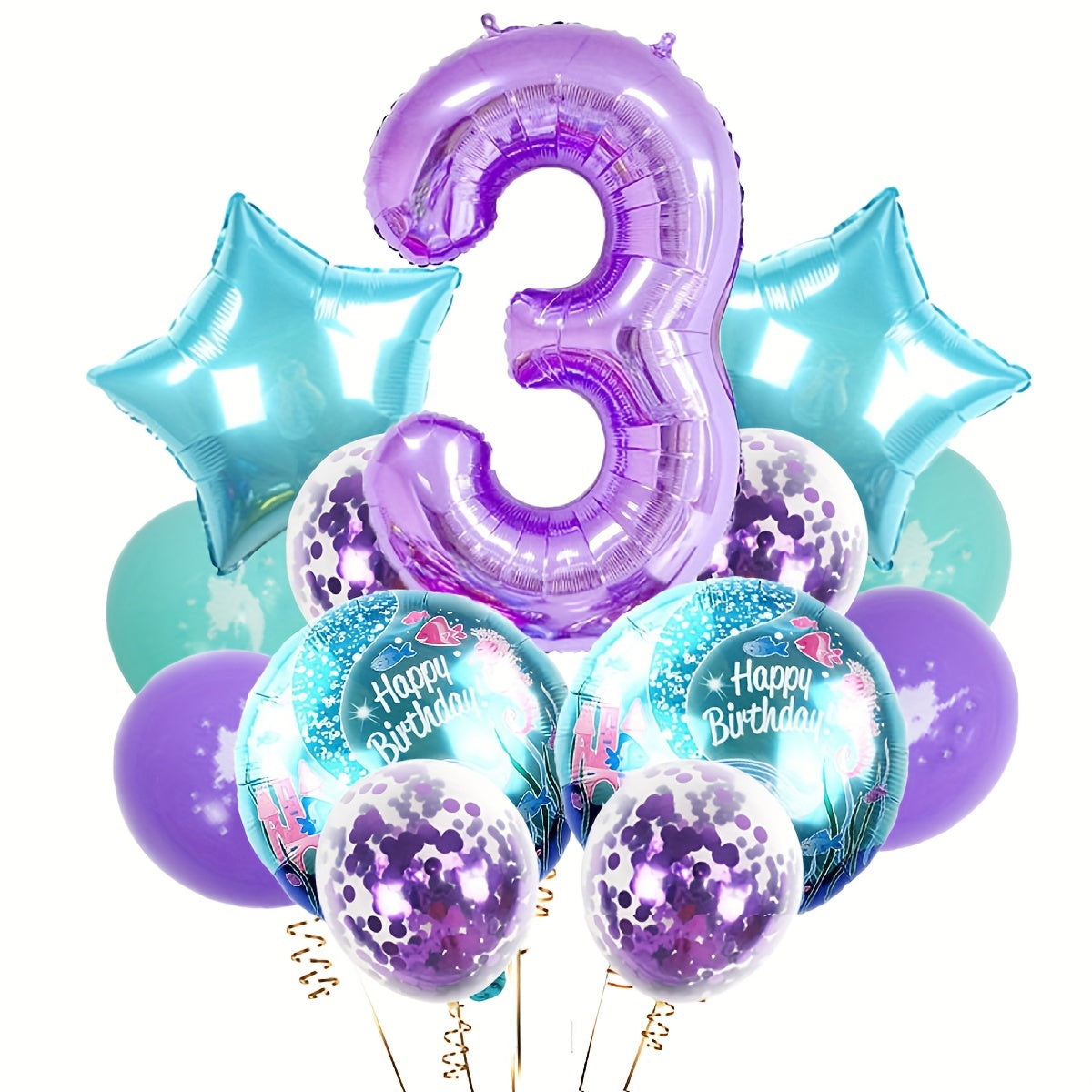 Purple Mermaid Balloon Decoration Set