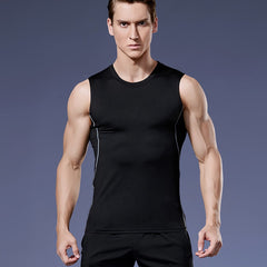 Men's Solid Tank Top Quick Dry High Stretch Shirt for Summer Outdoor