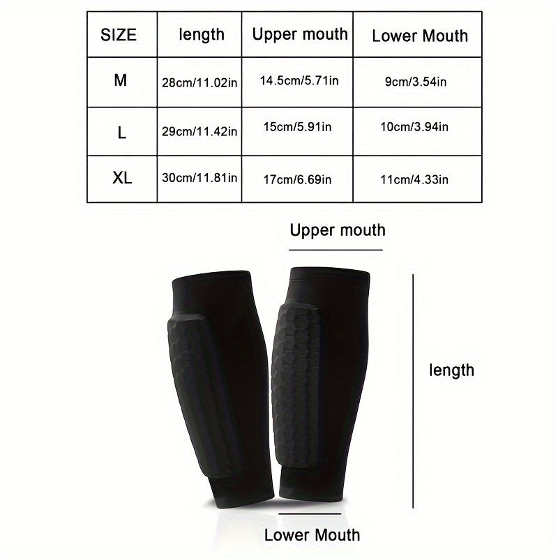 Soccer Shin Guard Shin Pads Honeycomb Pad Support Protector Size Up