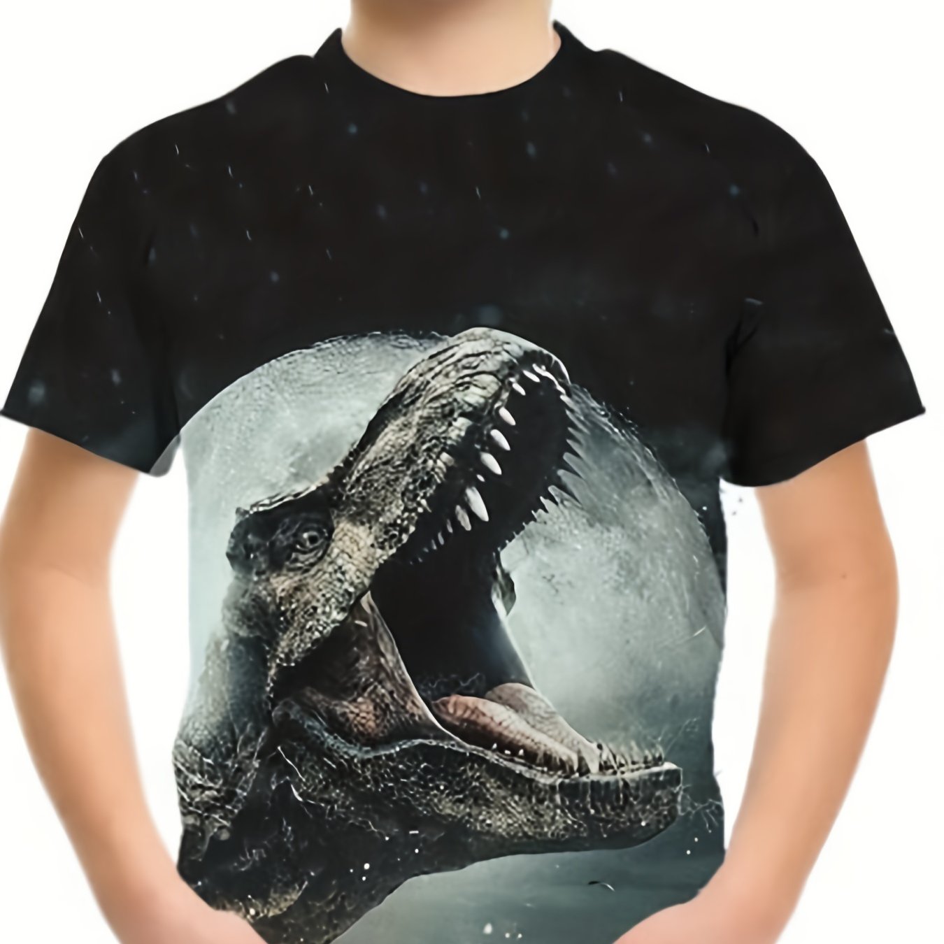 Boy's Moon & Dinosaur T shirt 3D Print Breathable Tee For Summer
