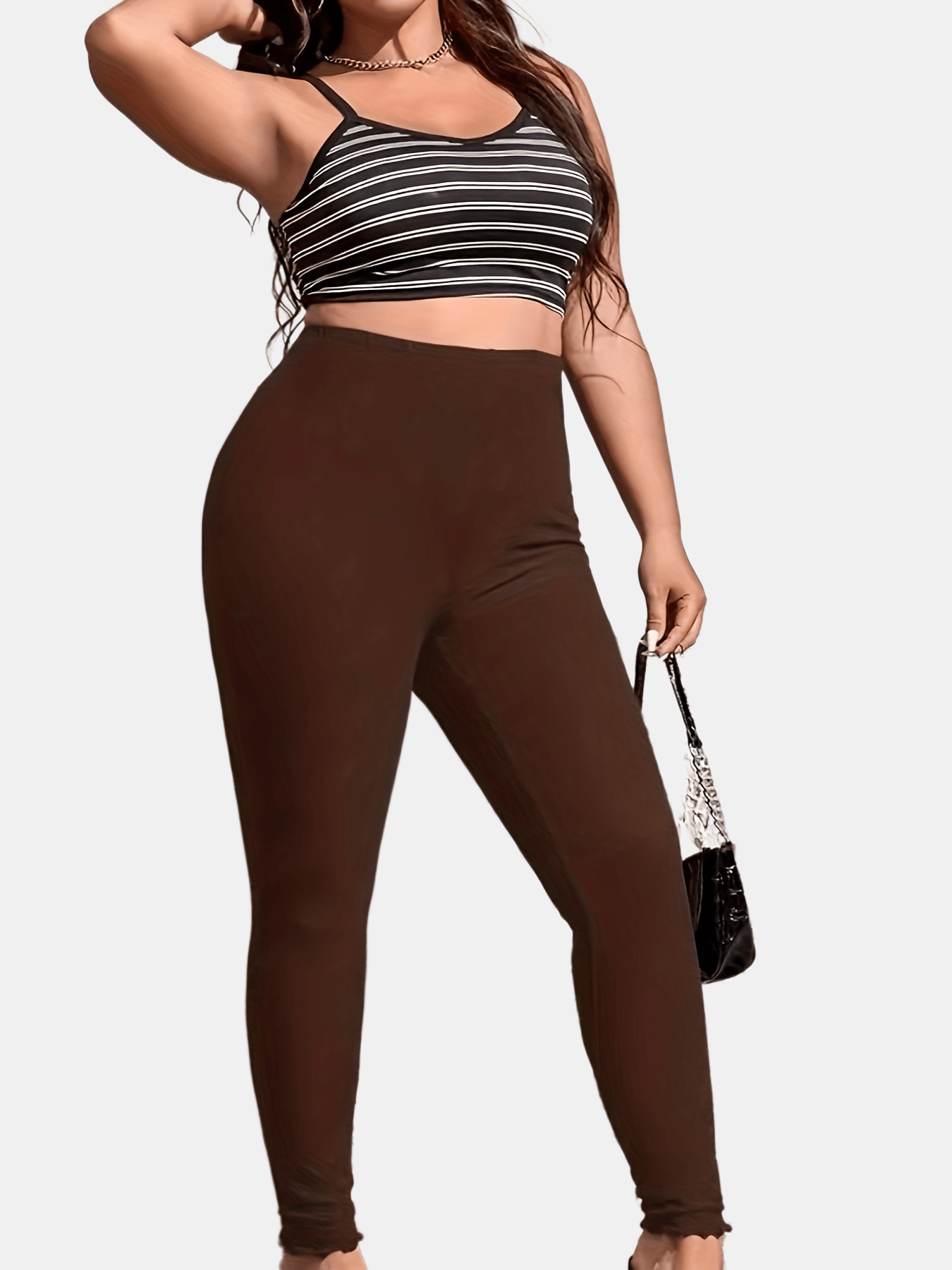 High Rise Solid Skinny Leggings
