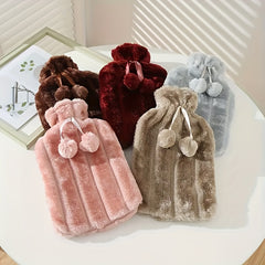 Hot Water Bag With Plush Cover PVC Hand Warmer Christmas Gift