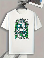 Men's Animal Print Slim Fit T-shirt for Spring Summer