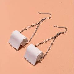 Toilet Roll Paper Pattern Earrings for Kids