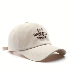 Rabbit Embroidery Baseball Cap Casual Cartoon Sun Hat Solid Sports Golf Dad Hats