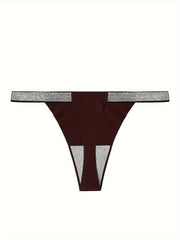 Solid Thongs Soft & Comfy Intimates Panties Women's Lingerie