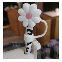 Flower Shaped Silicone Straw Cover Reusable Stopper Dustproof Leakproof Plugs