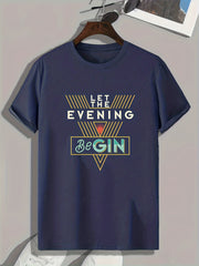 Gin Lover Slogan Men's Sports T-shirt Graphic Tee