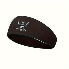 Men's Skull & Crossed Swords Headband Sporty Polyester Spandex Blend