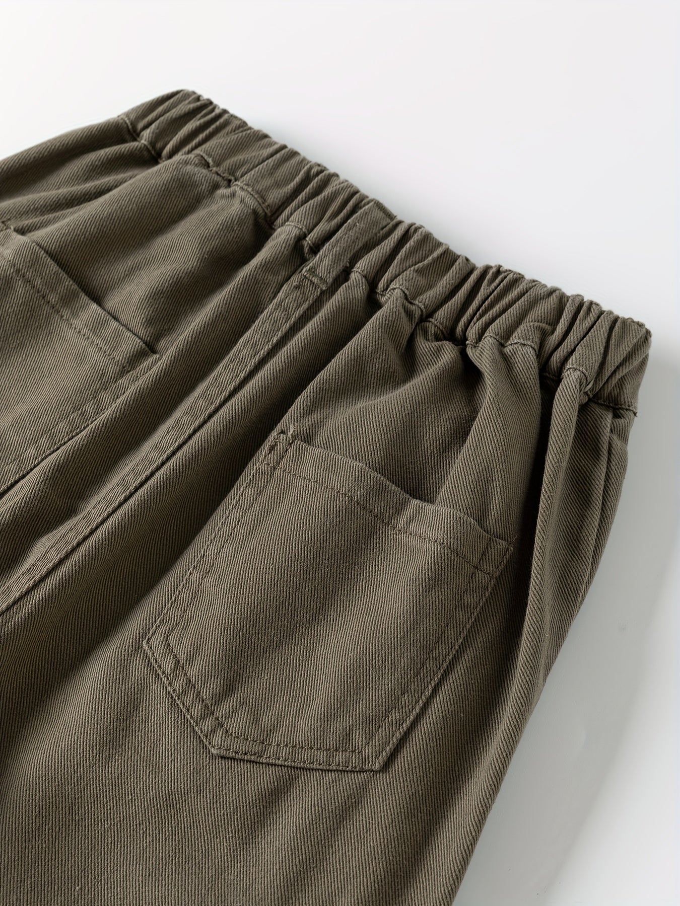 Boys Casual Cargo Pants Elastic Waist Jogger Pants With Pocket Kids Clothes