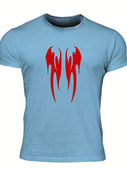 Men's Abstract Graphic T shirt Casual Comfy Slightly Stretch Crew Neck Tee