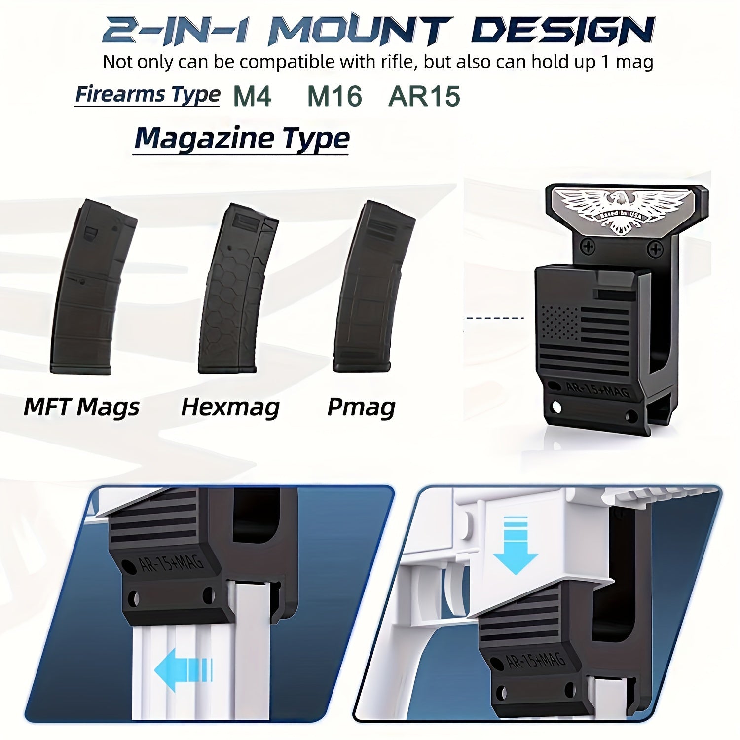Water Gun Toy Gun Rack Hanging Wall Rack ABS Material AR15 Hook Bracket