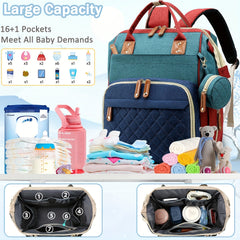 Large Capacity Women's Diaper Bag Backpack with Insulated Pocket