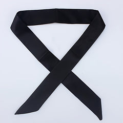 Solid Long Scarf Silk Neckerchief Handbag Handle Wrap