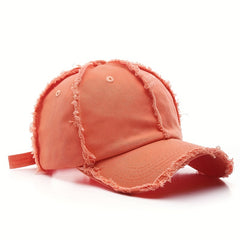 Shredded Denim Baseball Cap for Outdoor Sports