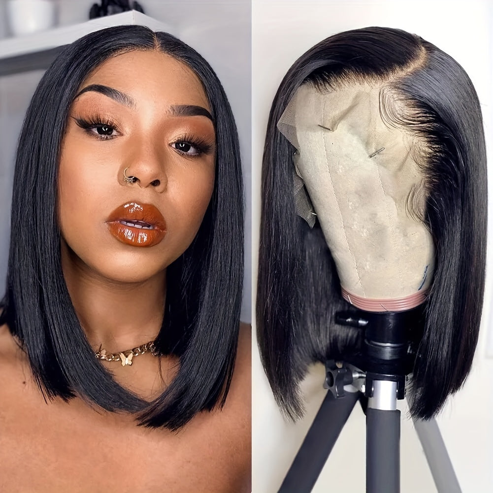 Short Bob Wig 13x4 Lace Front Human Hair Wigs - Pre Plucked Brazilian Bob Wig