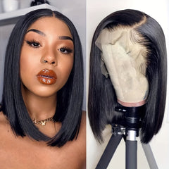 Short Bob Wig 13x4 Lace Front Human Hair Wigs - Pre Plucked Brazilian Bob Wig