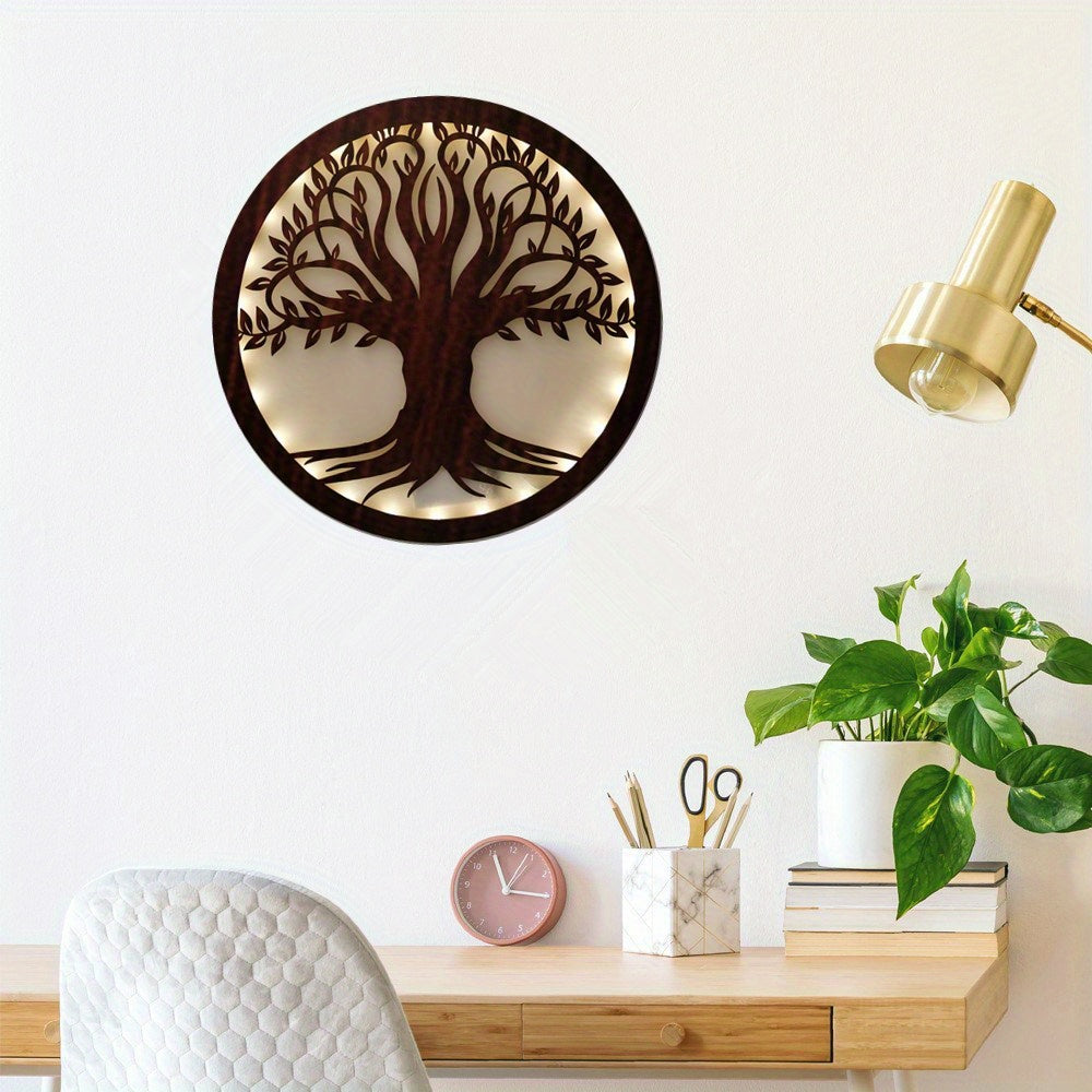 Flower Series Wooden Wall Decoration Hanging Light