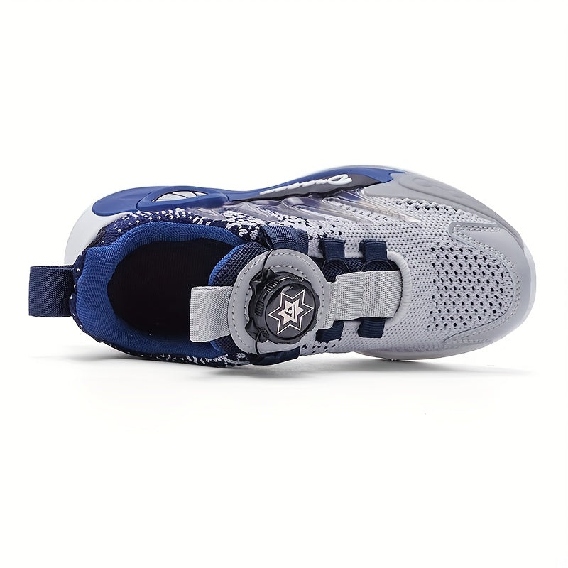 Men's Rotating Buckle Basketball Shoes Non Slip Sneakers