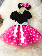Polka Dot Puffy Tutu Play Dress for Toddler Girls