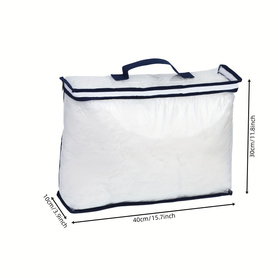Clear PVC Quilt Storage Bag - Dustproof Bedding Organizer