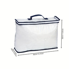 Clear PVC Quilt Storage Bag - Dustproof Bedding Organizer