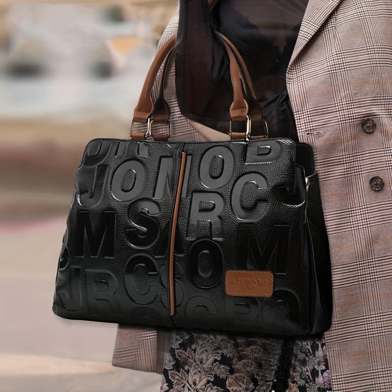 Vintage Embossed Leather Crossbody Bag for Women