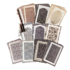 50 Sheets Lace Trim Cutable Paper Notepad Stickers Set
