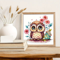 30x30cm 5D DIY Owl's Home Diamond Painting Kit