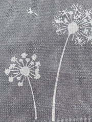 Dandelion Pattern Button Up Cardigan Long Sleeve Sweater