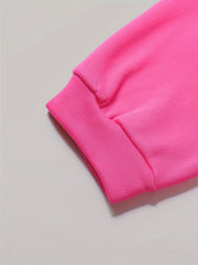Women's Plus Solid Long Sleeve Sweatshirt & Pants Set