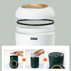 3L 9 5L Striped Trash Can for Living Room Office