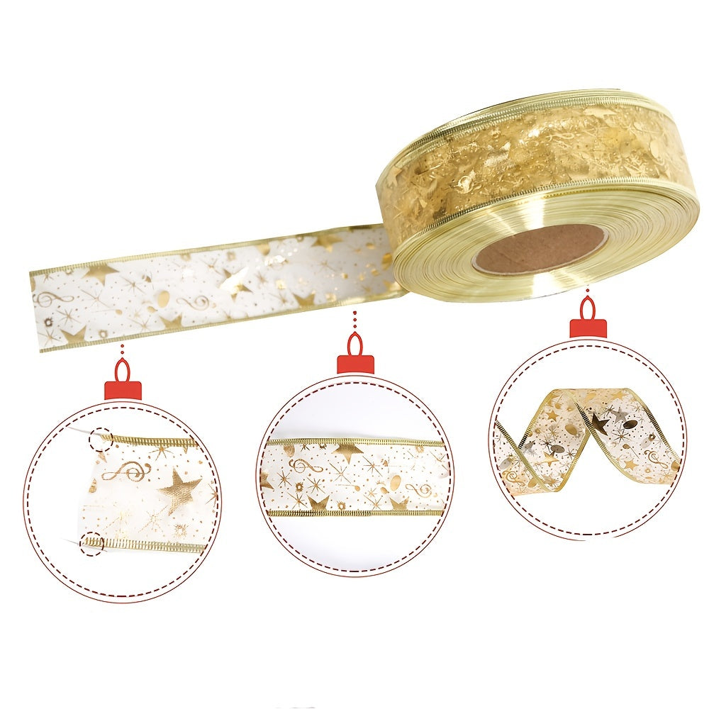 2m Long Christmas Ribbon Craft DIY Decoration Organza Ribbon