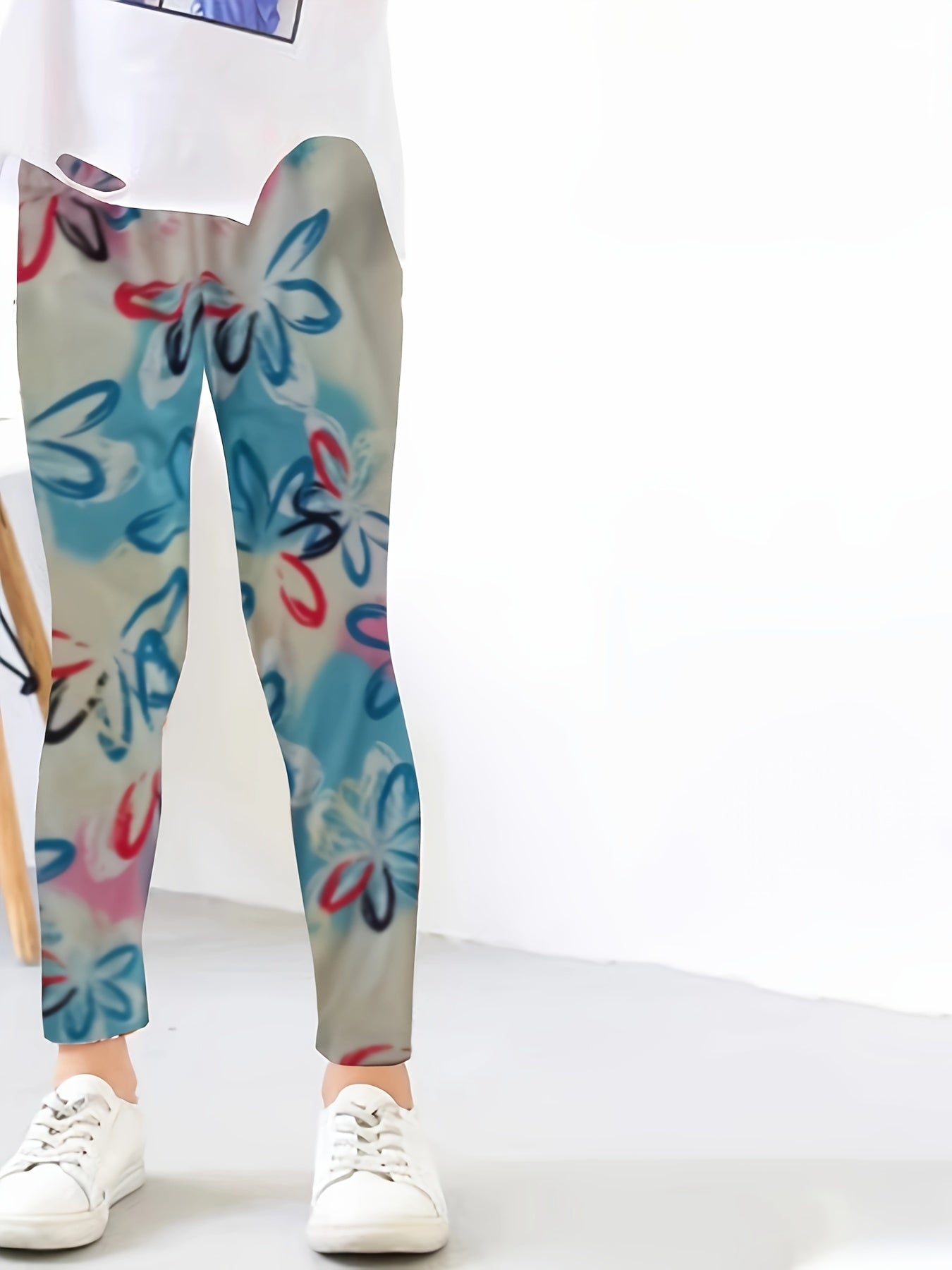 Girls Tie Dye Flower Print Leggings All Season Gift