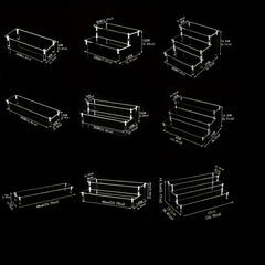 Acrylic Display Stand Shelf Pottery Storage Rack Doll Figurine Shelf
