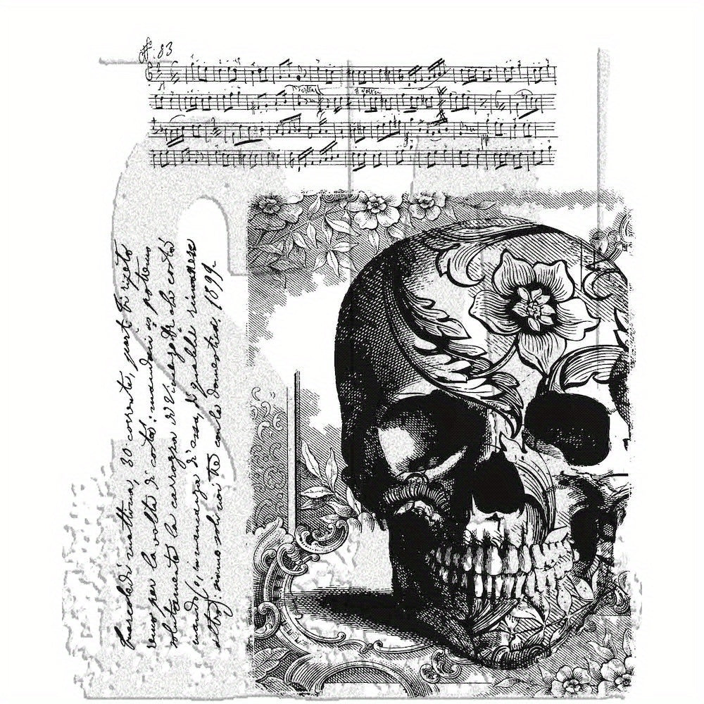 Skull Clear Stamps for Scrapbooking Embossing DIY Greeting Card