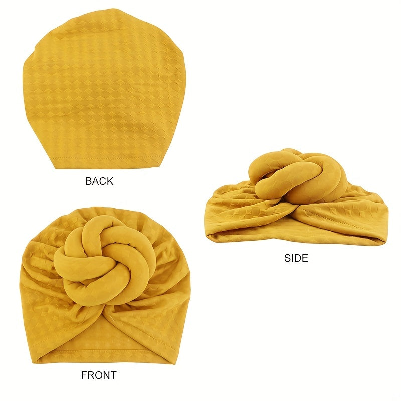 Twisted Turban Cap Solid Hijab Hat Elastic Head Wrap Ramadan Headscarf